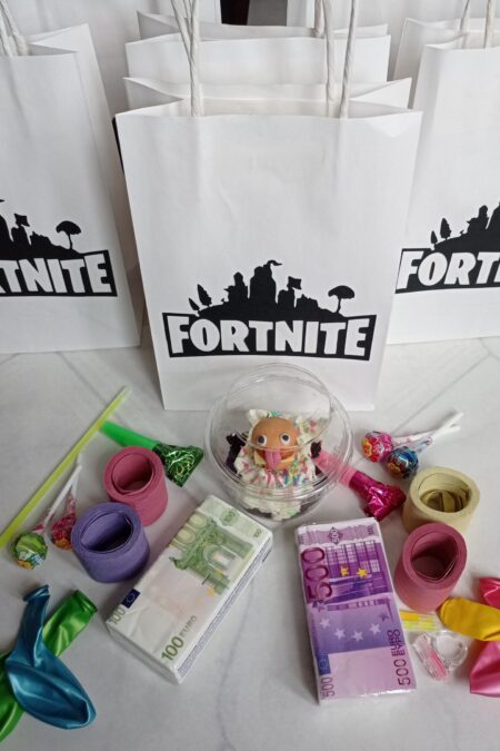 Τσάντα δώρου για πάρτυ χάρτινη Fortnite με δωράκια
